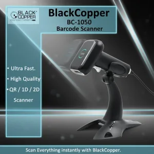 BlackCopper BC-1050 High-Speed 2D and QR Barcode Scanner – QR Barcode Scanner